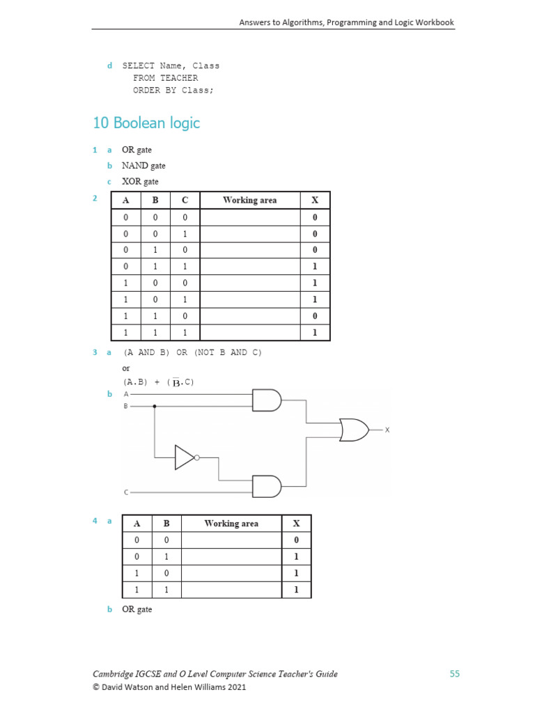 CHP 10 Boolean Logic MS | PDF | Logic Gate | Digital Electronics