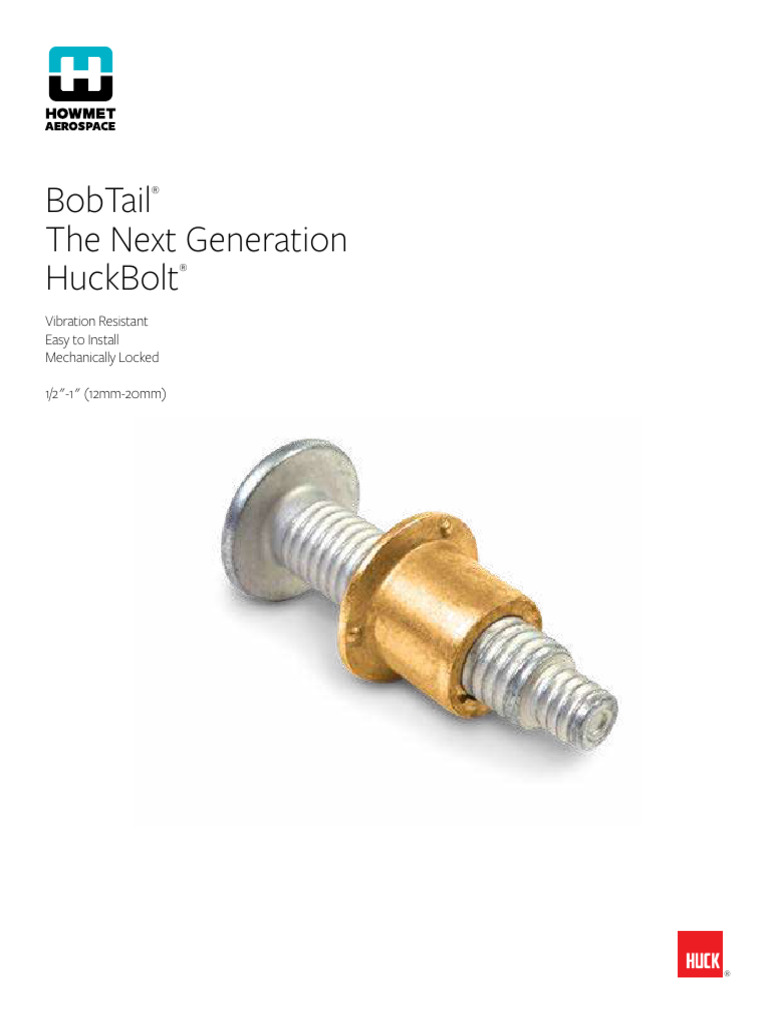 Huck BobTail® Fastening System Overview | PDF | Screw | Nut (Hardware)