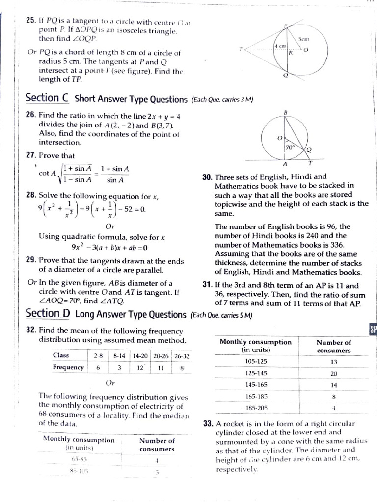 Math Problems for Students | PDF | Circle | Geometry