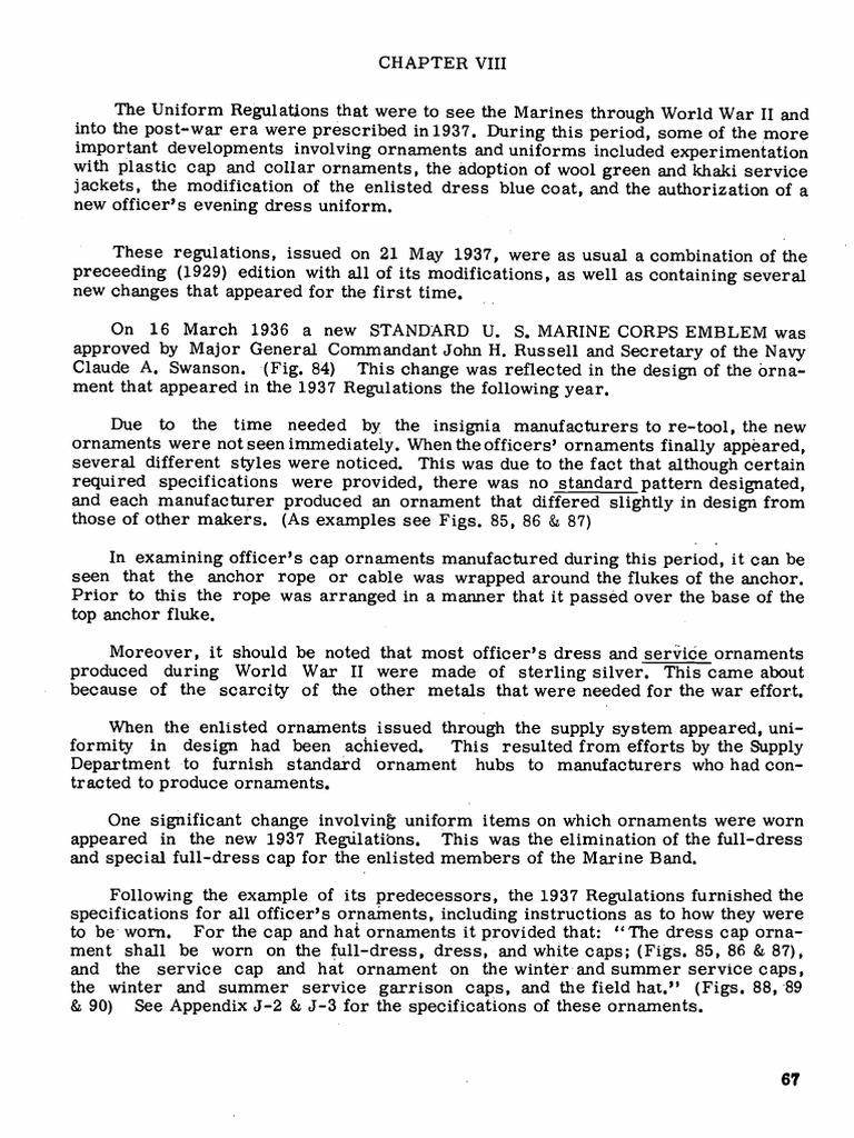 USMC Uniform Regulations in WWII | PDF | Uniforms | Dress Codes