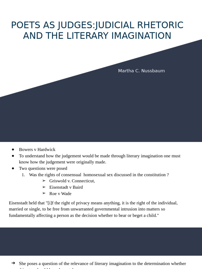 Literary Imagination in Judicial Rhetoric | PDF | Bowers V. Hardwick