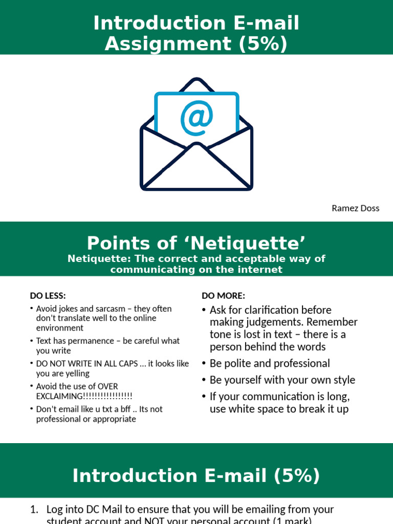 Introduction E-Mail Assignment2 | PDF | Language Mechanics | Grammar