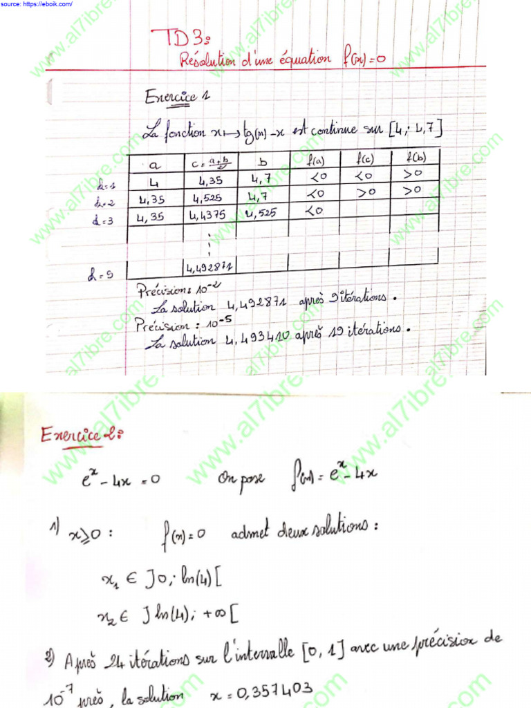 Analyse Numerique TD3 Correction | PDF