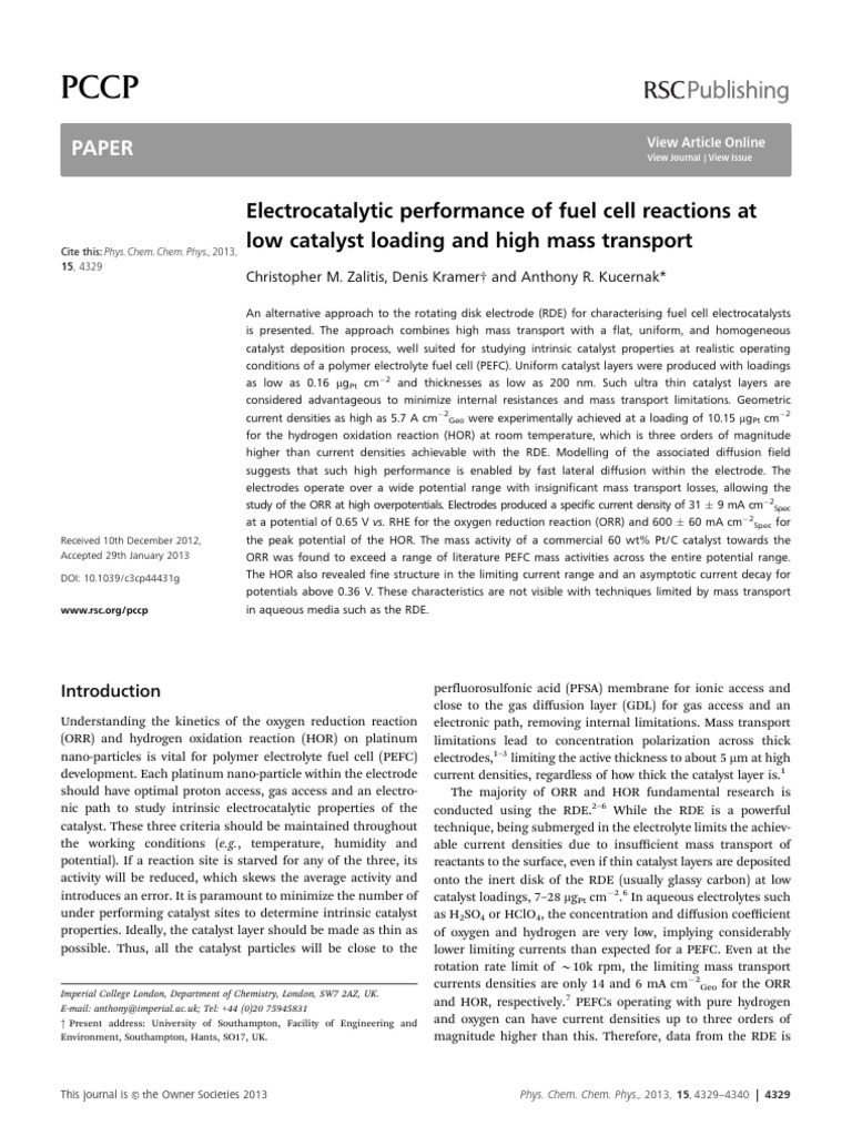 FE Method - Electrocatalytic Performance of Fuel Cell Reactions at Low ...