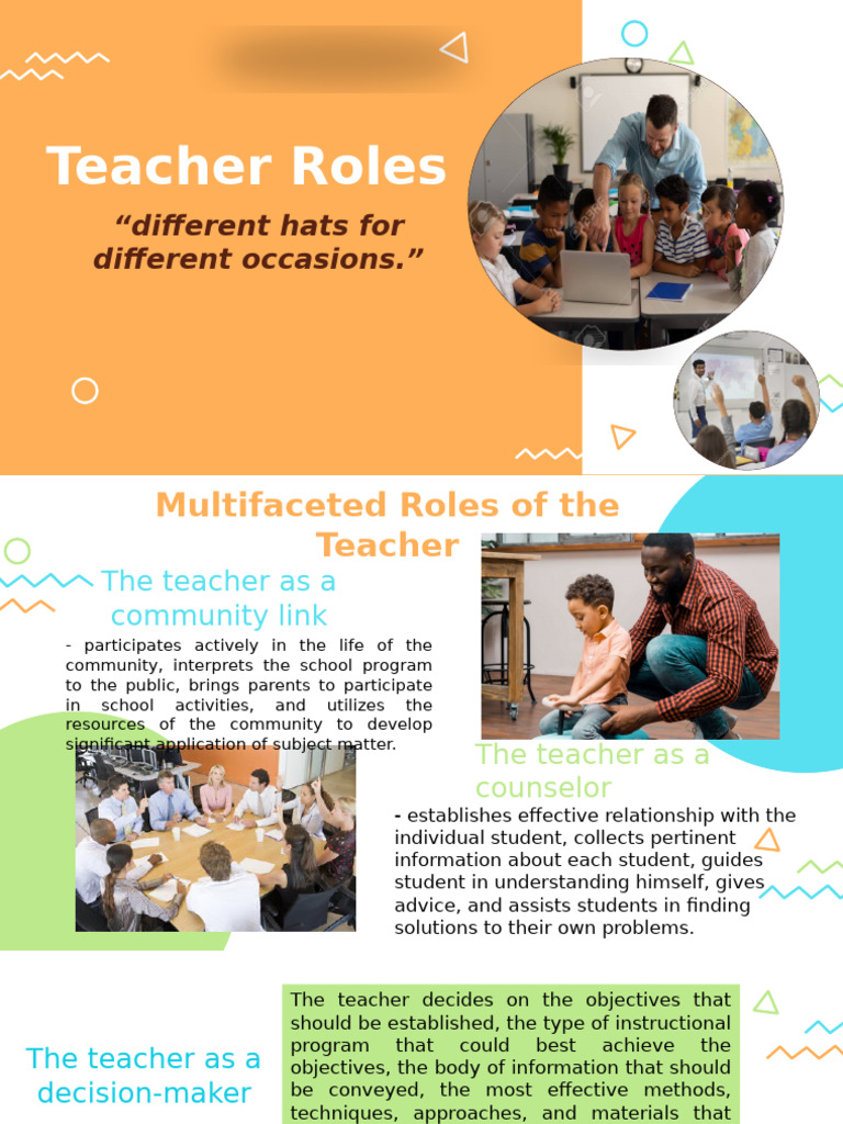 Multifaceted Teacher Roles Explained | PDF | Teachers | Learning