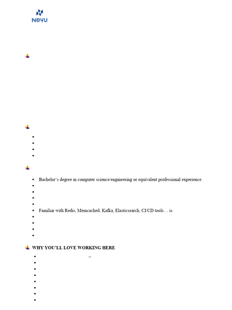 Neyu - Junior Backend Developer - JD | PDF | Computing | Information ...