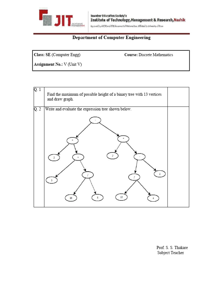 Binary Tree Height and Expression Evaluation | PDF | Teaching Methods ...