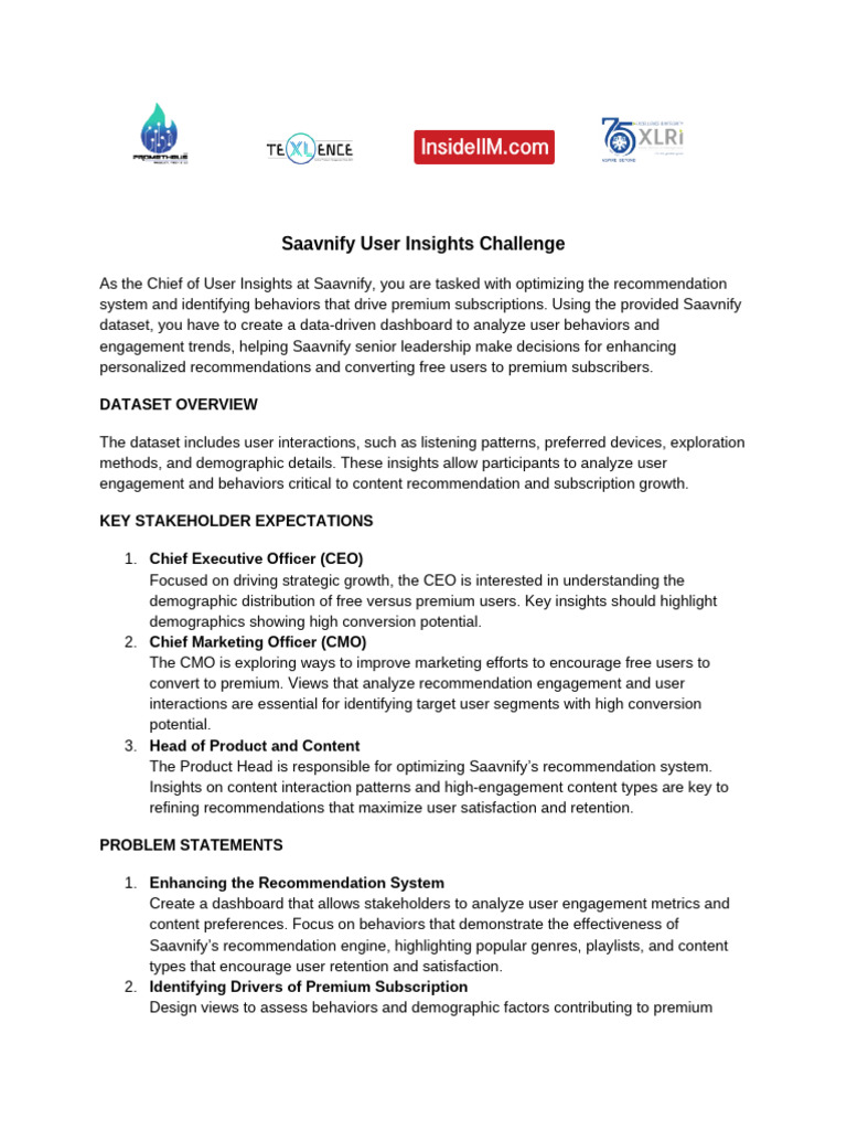 Saavnify User Insights Challenge | PDF | Business | Human Communication