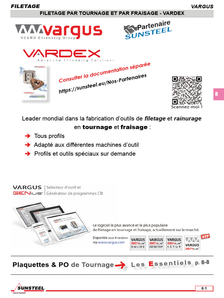 Outils de Filetage VARDEX par VARGUS | PDF | Ingénierie mécanique | Outils