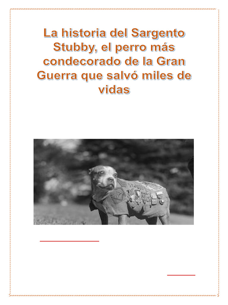 La historia del Sargento Stubby | PDF | Conflictos | Militar