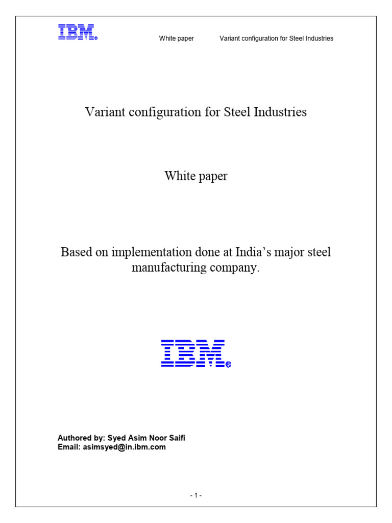 SAP Variant Configuration in Steel Industry | PDF | Computer Programming