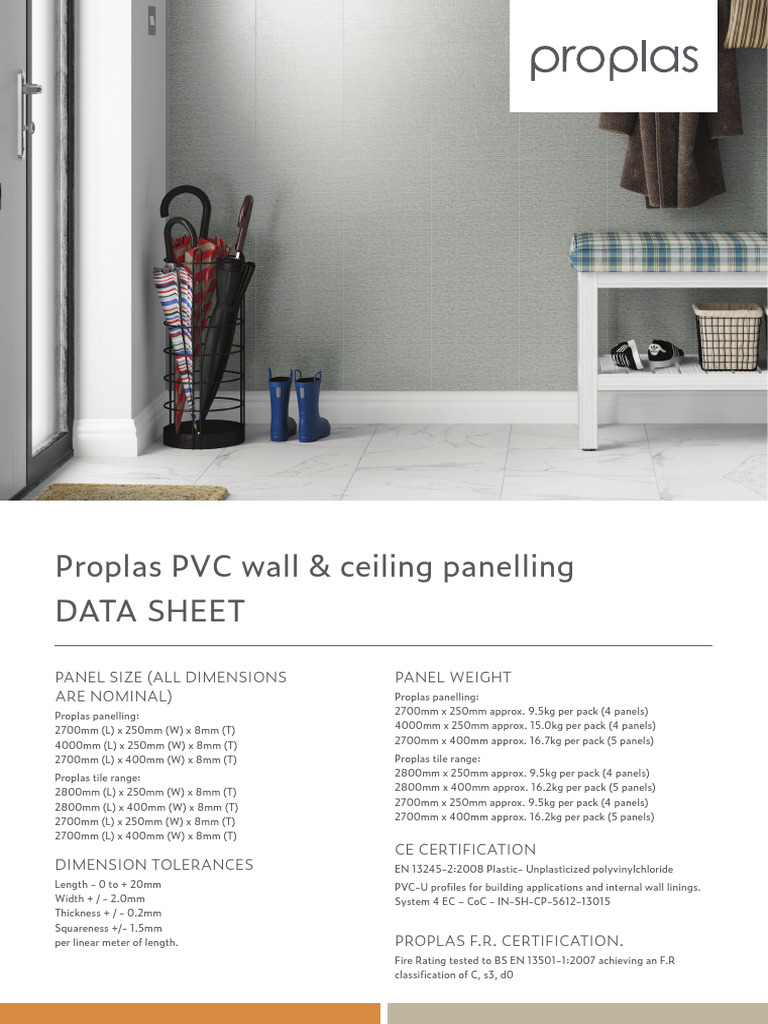 Proplas PVC Wall & Ceiling Panels Guide | PDF | Polyvinyl Chloride ...