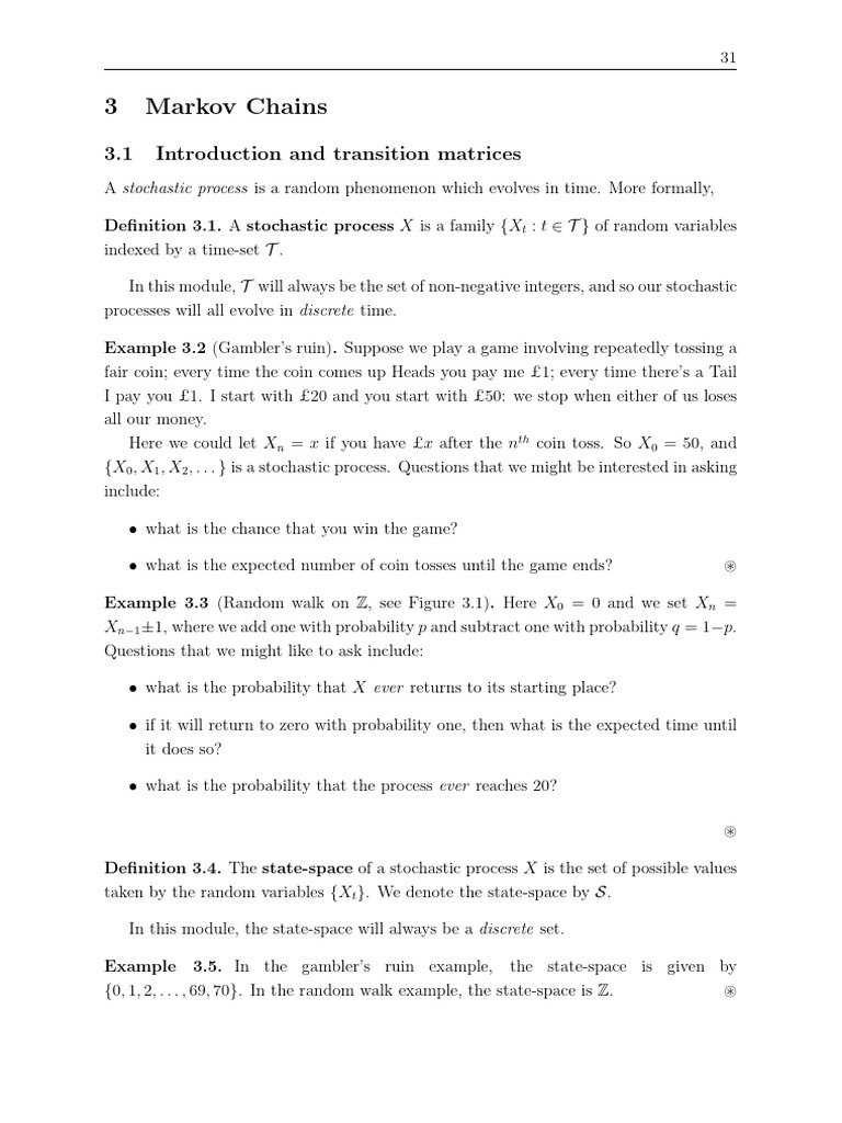 Essential vs. Inessential States in Markov Chains | PDF | Markov Chain ...