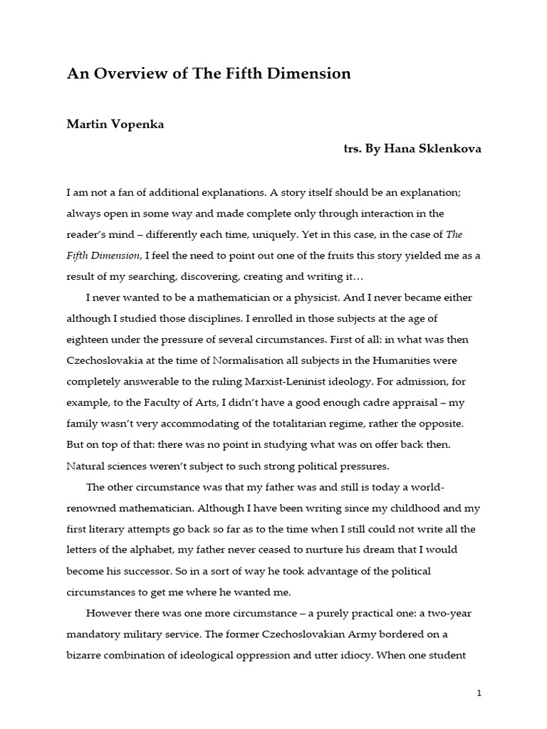 Exploring The Fifth Dimension Concept | PDF | Universe | Time