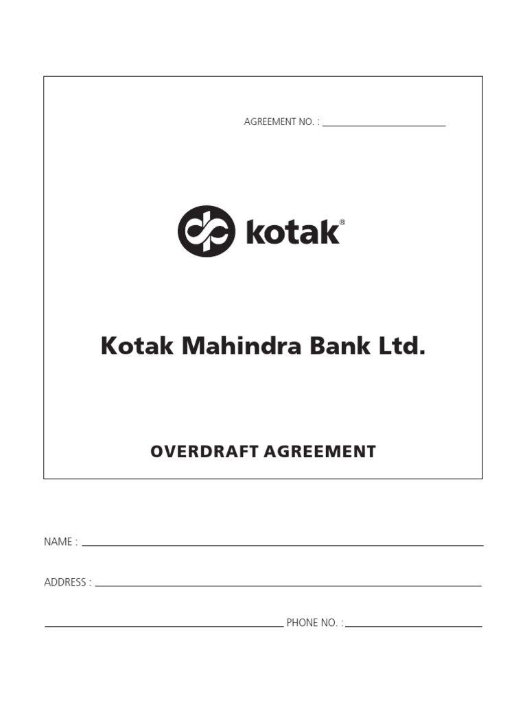 Unsecured Over Draft | PDF | Banks | Overdraft