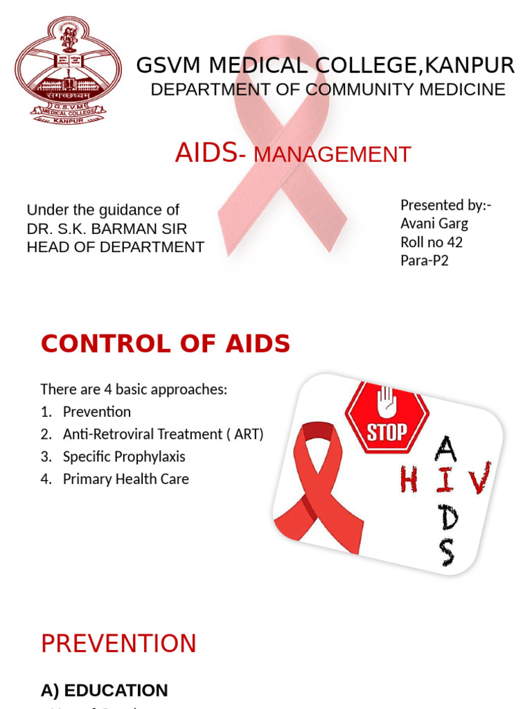 AIDS management | PDF | Hiv/Aids | Management Of Hiv/Aids