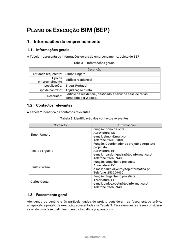 S01 BEP Cubehouse Modelo | PDF | BIM | Engenharia