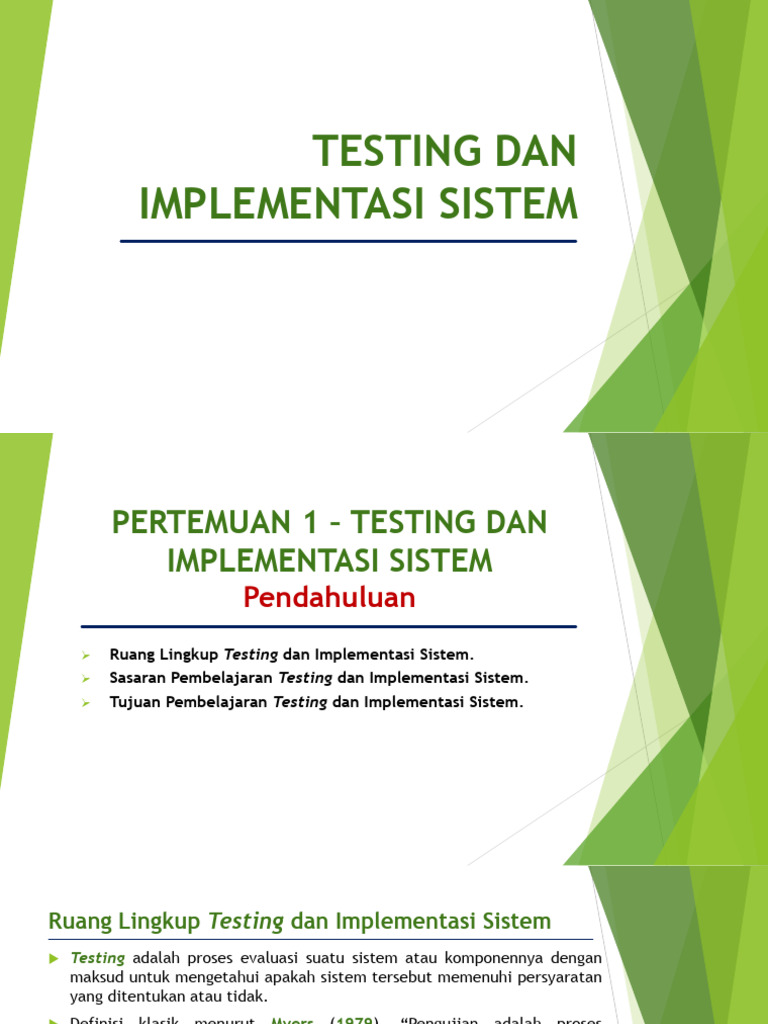 Pengantar Testing dan Implementasi Sistem | PDF | Komputer