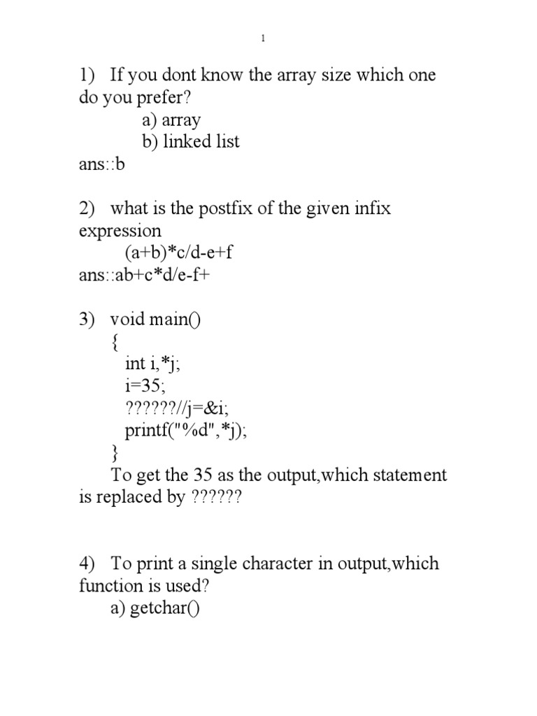 C Programming Code Output Predictions | PDF | C (Programming Language ...