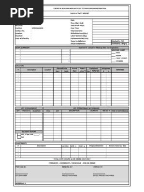 DAILY ACTIVITY REPORT