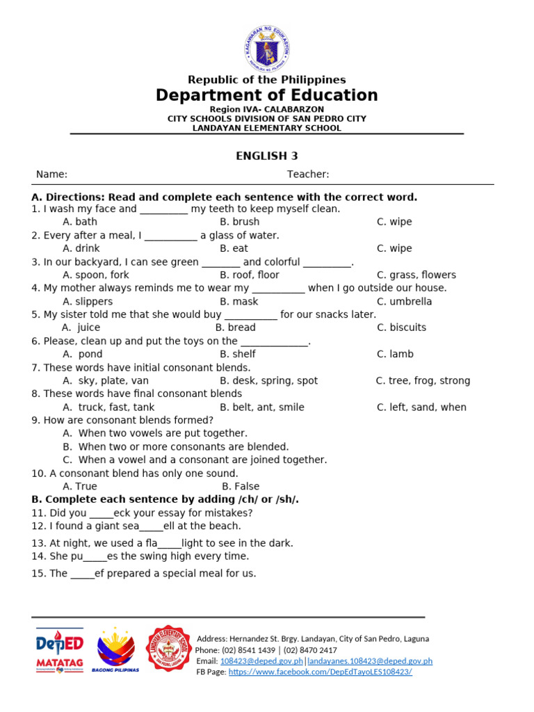 English Q2 Activity Sheet | PDF | Linguistics