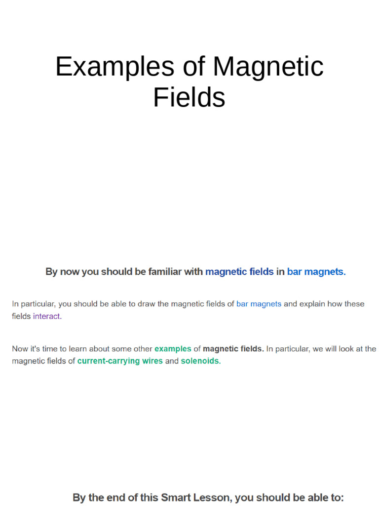 Examples of Magnetic Fields | PDF