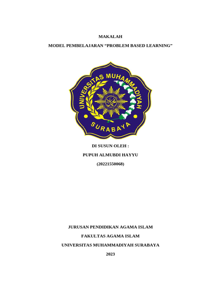 Model Pembelajaran Problem Based Learning | PDF | Karier & Perkembangan ...