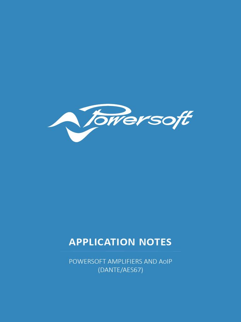 Powersoft AoIP: Dante & AES67 Guide | PDF | Computer Network | Ip Address