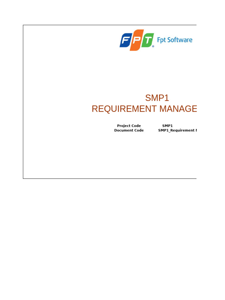Requirement Management Guidelines for SMP1 | PDF | Software Development ...