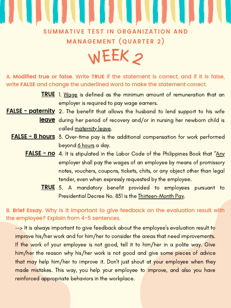 Organization & Management - Week 2 | PDF