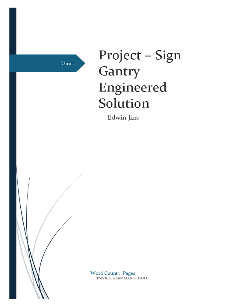 2024 Unit 1 Term 3 Engineering Project Edwin Jins | PDF | Truss | Deep ...
