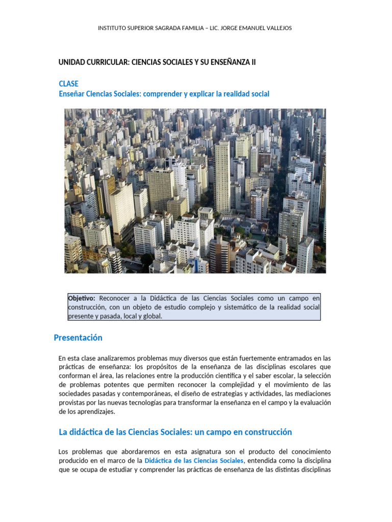 Didáctica de Ciencias Sociales en Aula | PDF | Enseñando | Conocimiento