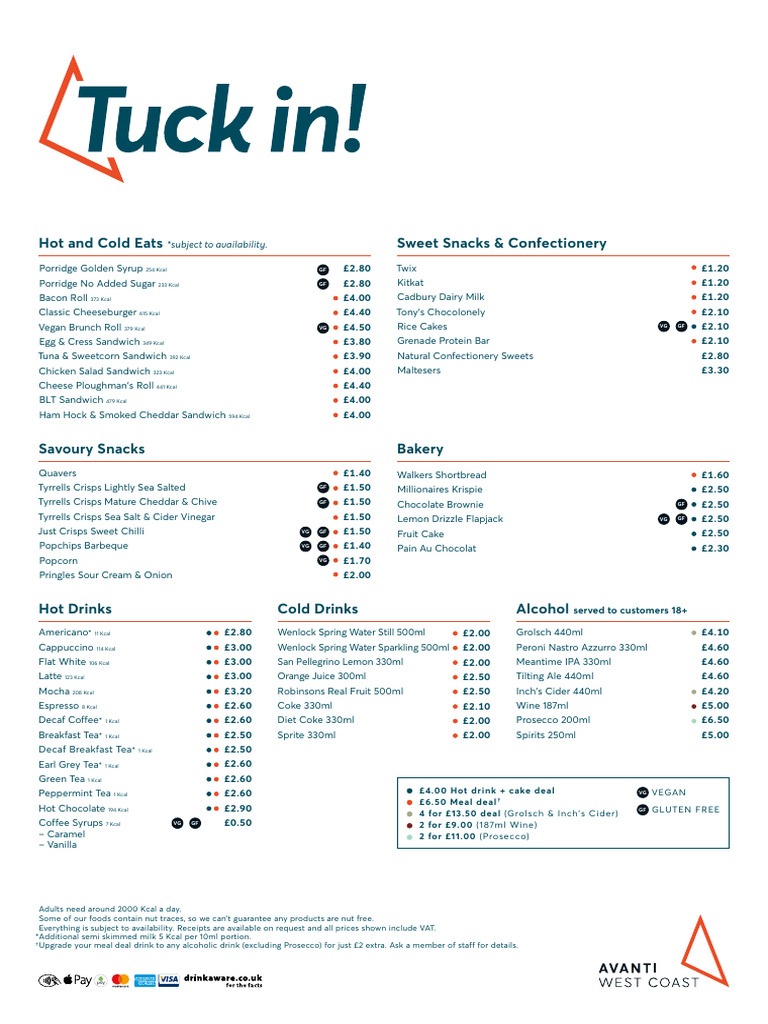 Food and Beverages Menu | PDF | Drink | Confectionery