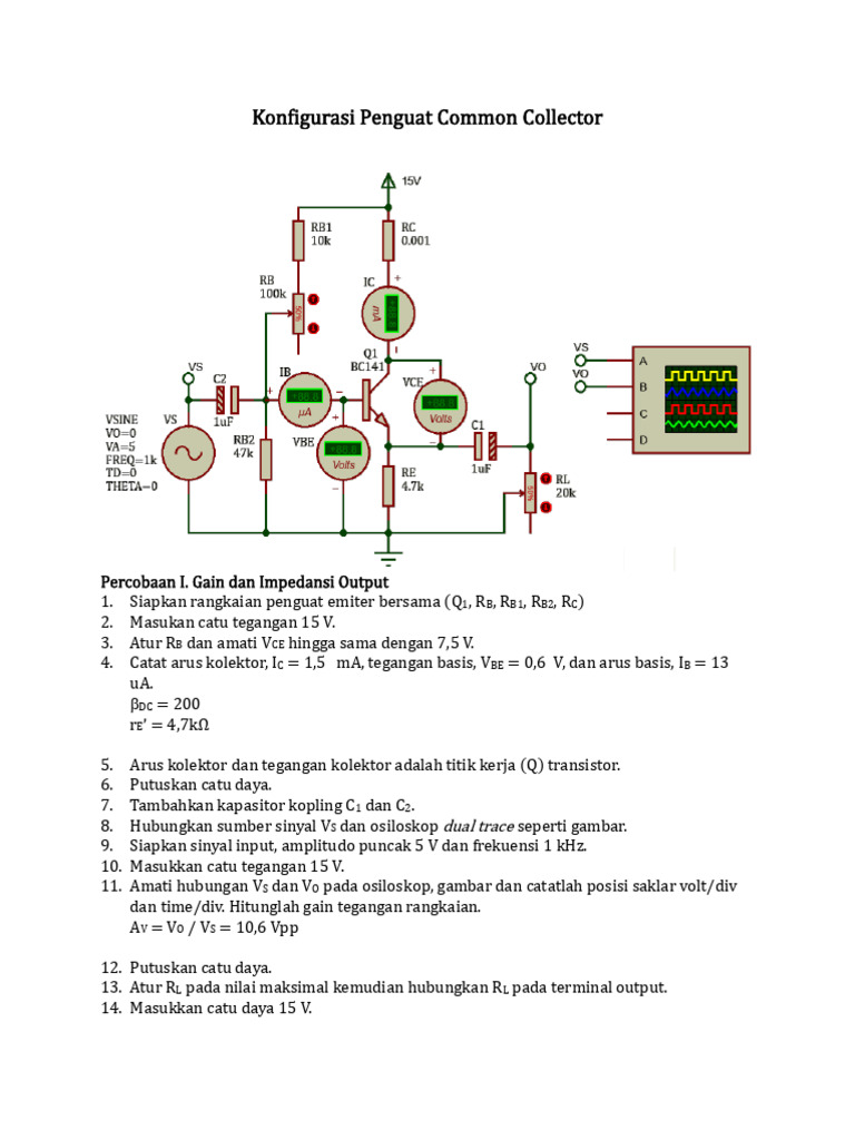 Konfigurasi Penguat Common Collector | PDF