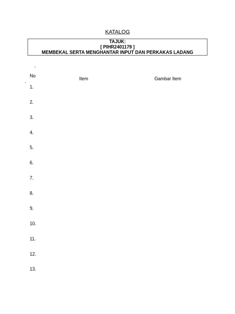 Katalog Template Pdf