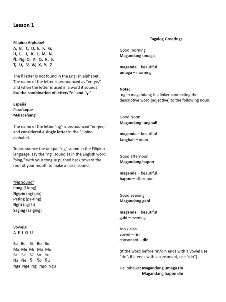 Lesson 1 | PDF | English Language | Linguistic Morphology