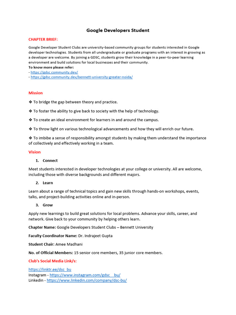 Google Developers Student | PDF | Human Communication | Behavior ...