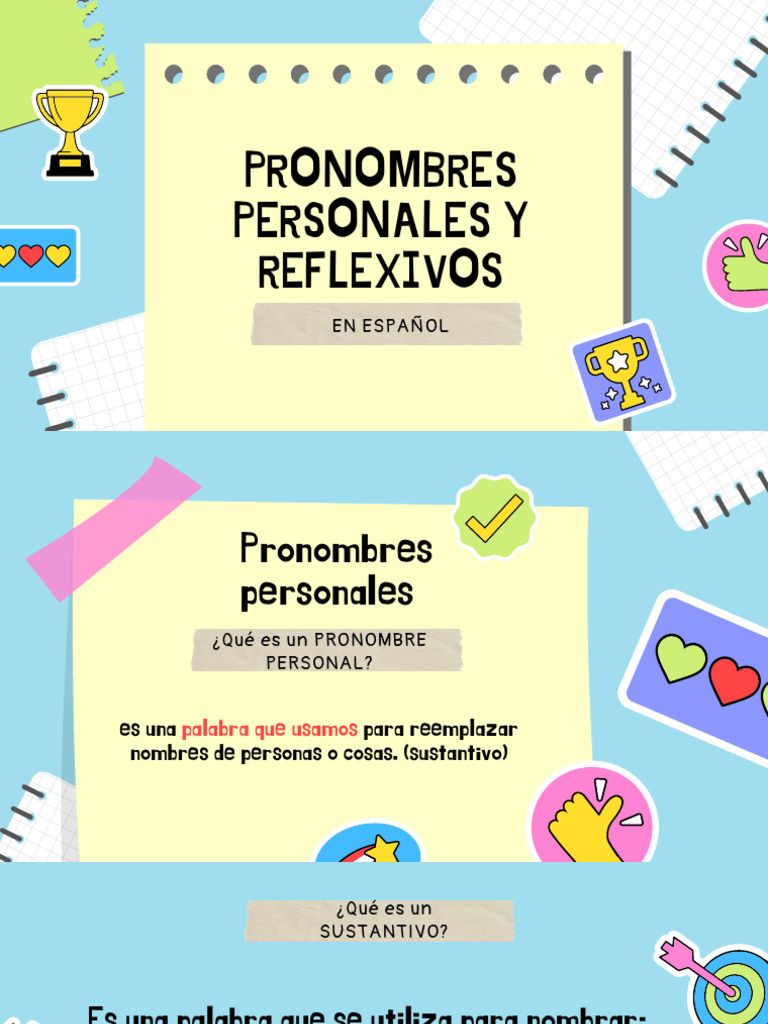 Pronombres Personales y Reflexivos | PDF | Pronombre
