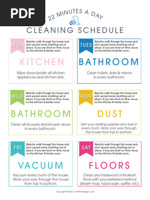 Cleaning Schedule  - 22 min