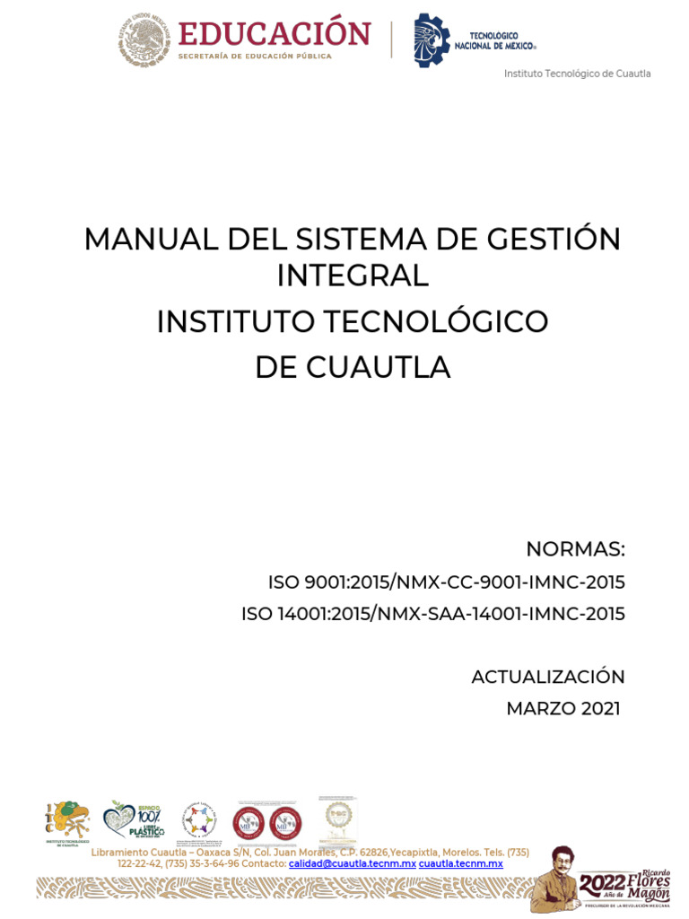 Manual del Sistema de Gestión Integral ITC | PDF | Calidad (comercial ...