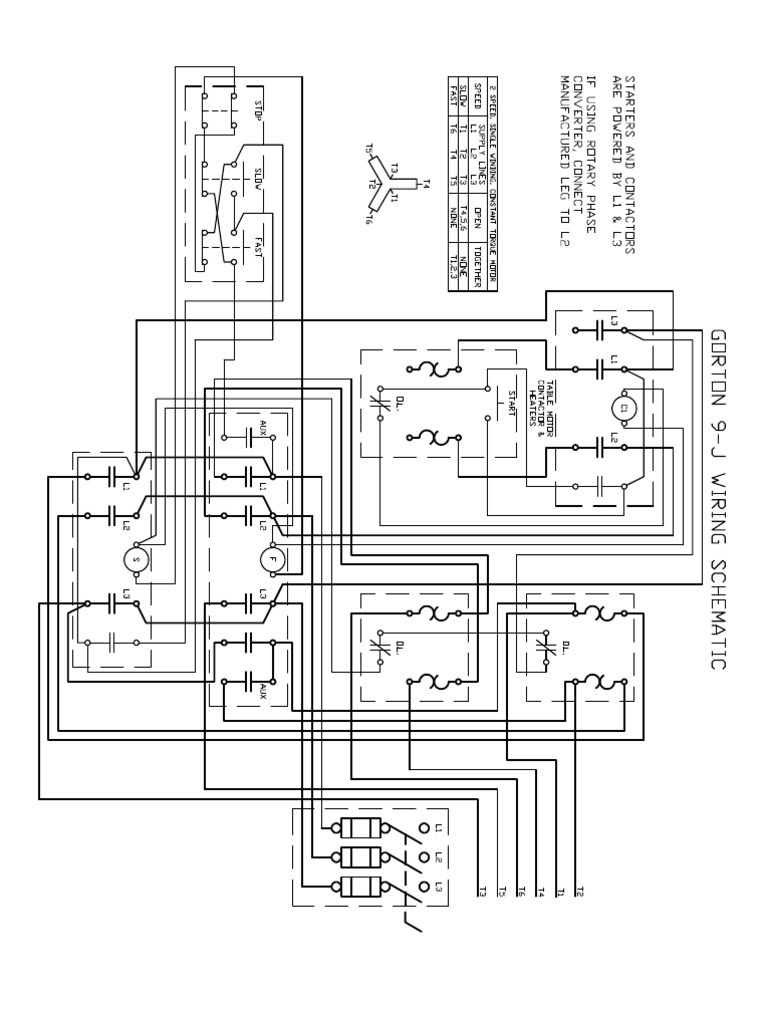 Gorton 9-J Wiring | Electrical Engineering | Electromagnetism