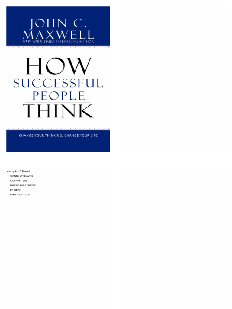 How Successful People Think | PDF