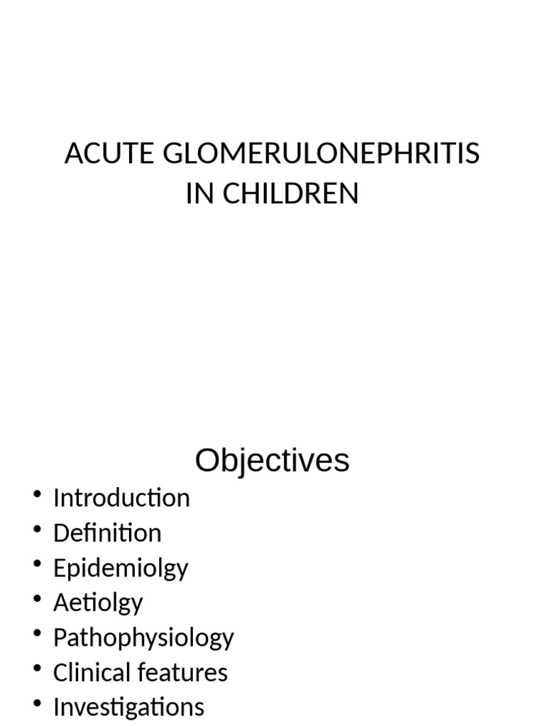 Acute Glomerulonephritis in Children | PDF | Kidney | Antibody