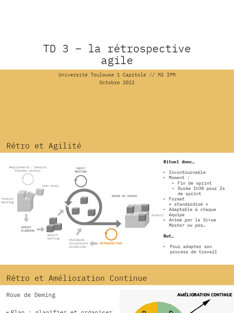 Rétrospective Agile : Guide et Étapes clés | PDF | Scrum (développement)