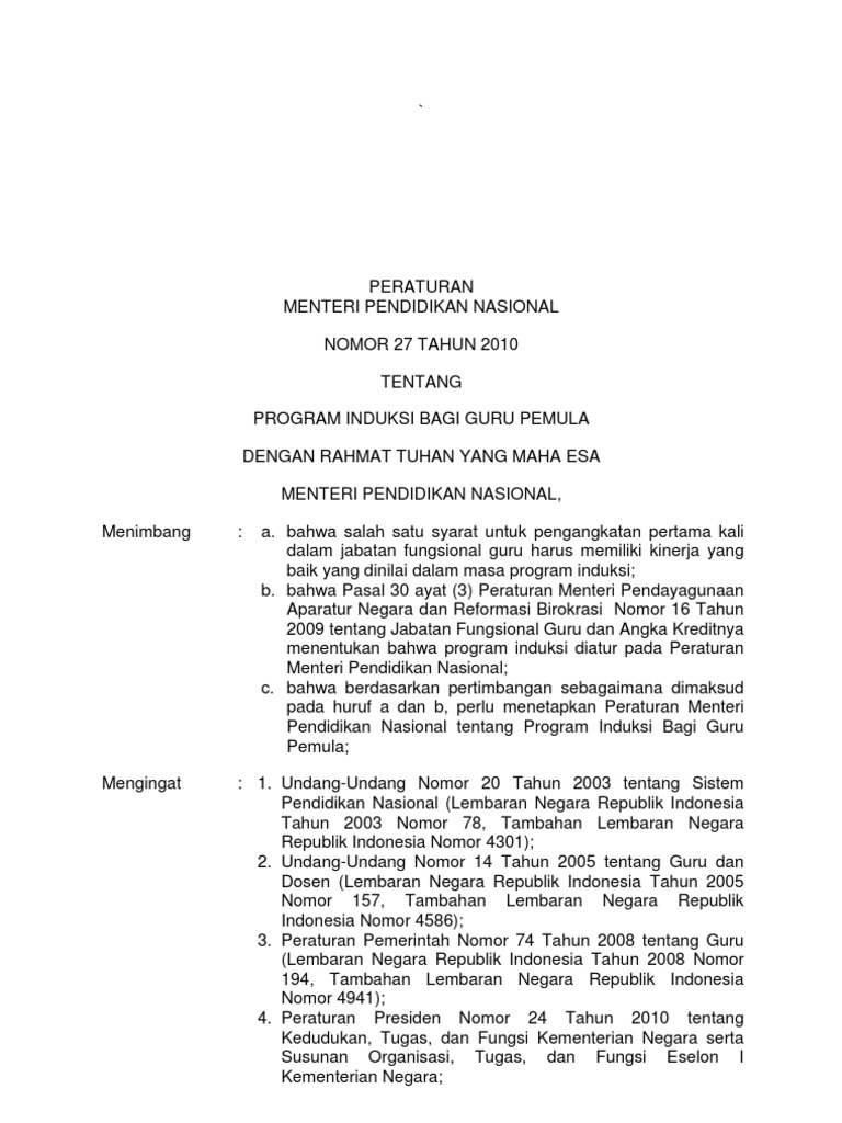 Program Induksi Bagi Guru Pemula