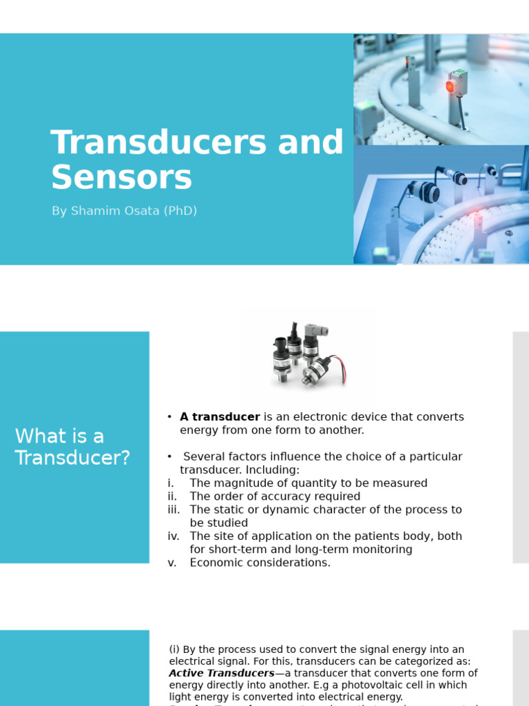 Lecture 3 - Transducers and Sesnors | PDF | Biosensor | Thermocouple