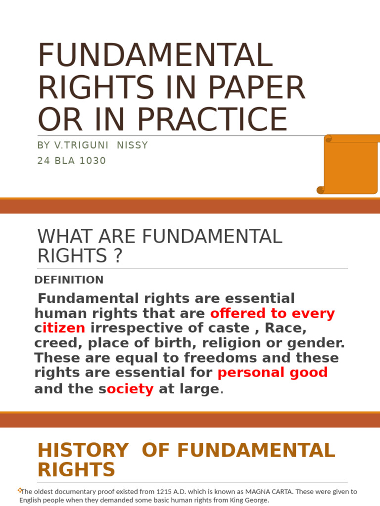 Fundamental Rights in Pratice or in Paper | PDF | Justice | Crime ...