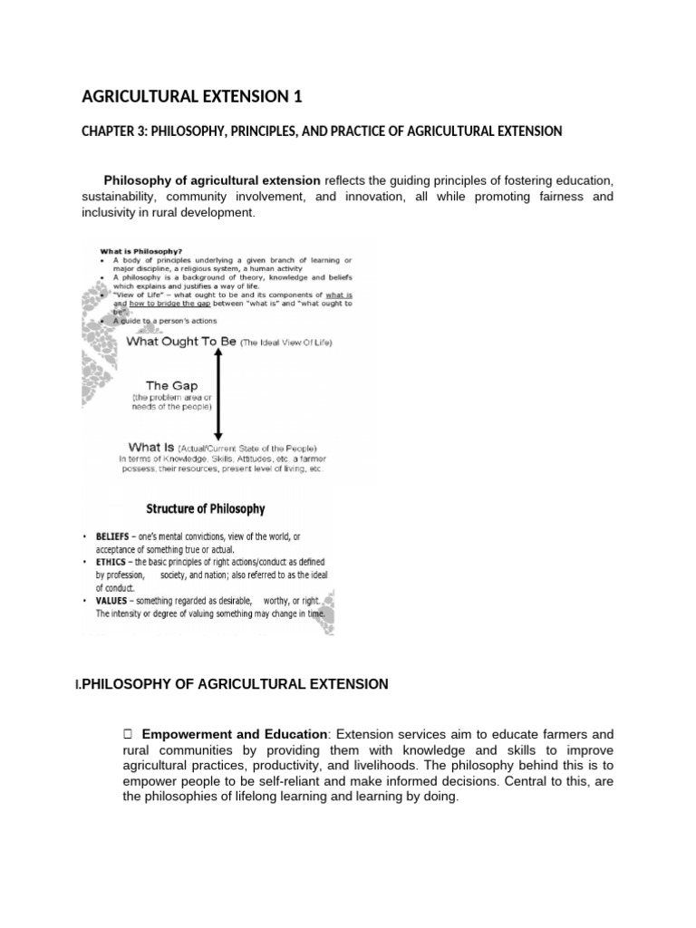 Agricultural Extension Philosophy & Principles | PDF | Agriculture ...
