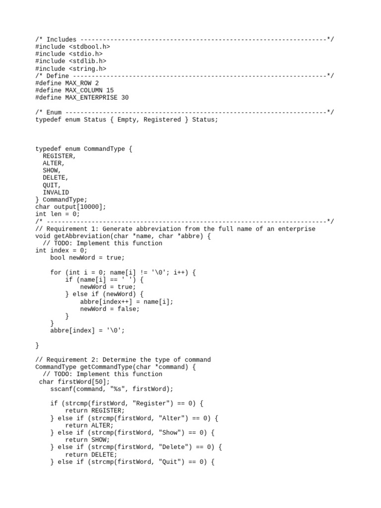 Enterprise Registration System Code | PDF | Computer Science | Computer ...