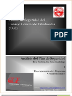 Análisis Plan de Seguridad de la Rectora Ana Rosa Guadalupe - Informe Comité de Seguridad CGE